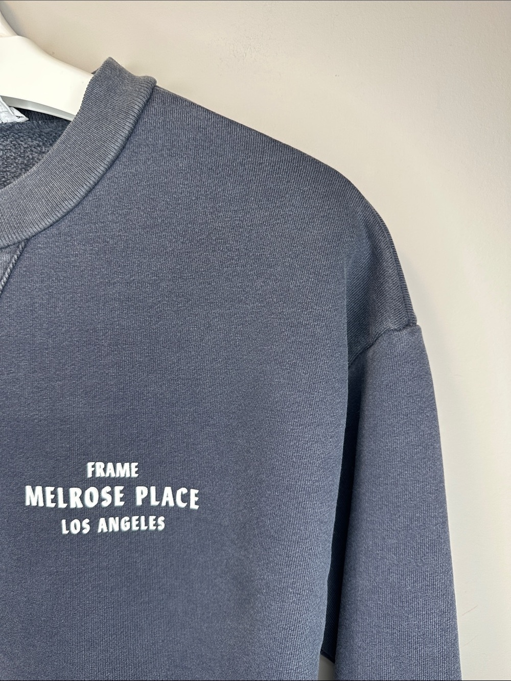 Frame Denim Melrose Place Los Angeles Crewneck Sweatshirt - Faded Navy - Picture 6 of 12